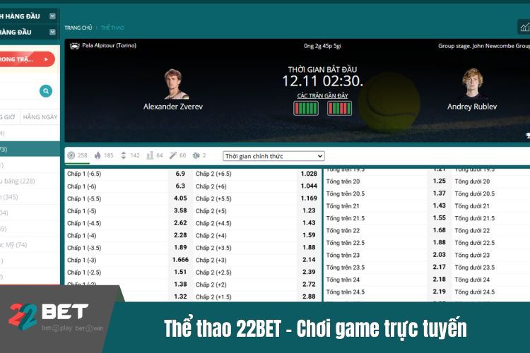 Thể thao 22BET - Chơi game trực tuyến với những trận đấu kịch tính